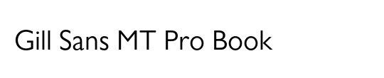 Gill Sans MT Pro