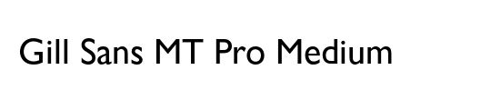 Gill Sans MT Pro