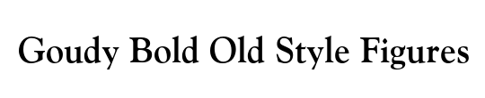 Goudy OldStyle SSi