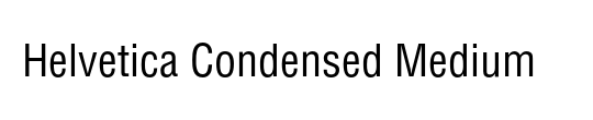 Helvetica LT Condensed