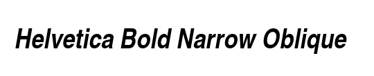 Helvetica Narrow