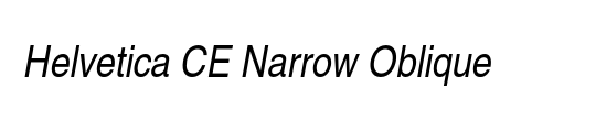 Helvetica LT Narrow