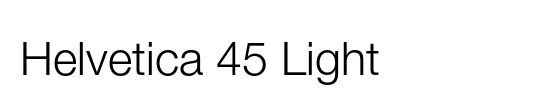 Helvetica LT Light