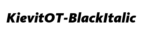 KievitOT-BlackItalic