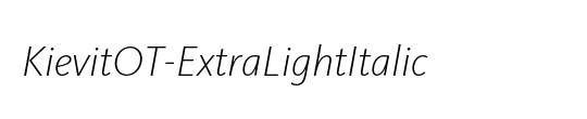 KievitOT-LightItalic