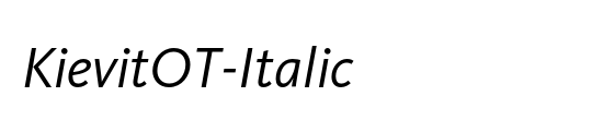 KievitOT-Italic