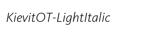 KievitOT-ExtraLightItalic