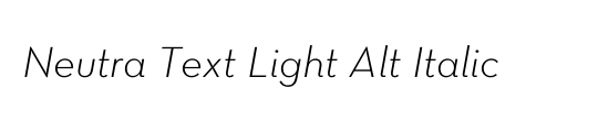 Neutra Text Light Alt