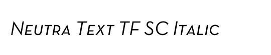 Neutra Text TF SC Alt