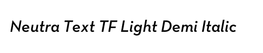 Neutra Text TF Light