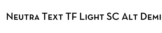 Neutra Text TF Light SC Alt