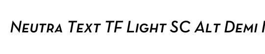 Neutra Text TF Light