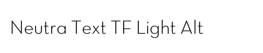 Neutra Text TF Light