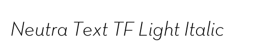 Neutra Text Light SC Alt