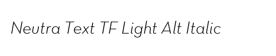 Neutra Text TF Light