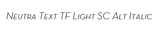 Neutra Text TF Light Alt