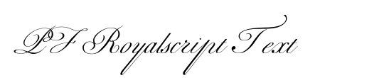 PF Royalscript Endings Light