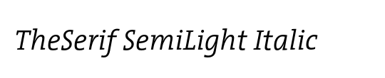 The Serif Semi Light-