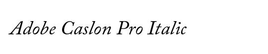 Adobe Caslon Pro