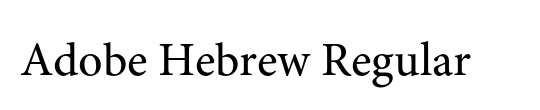 Adobe Hebrew