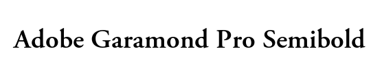 Adobe Garamond Pro