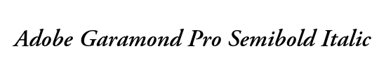 Adobe Garamond