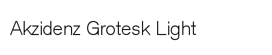 Akzidenz Grotesk Light