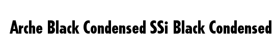 Arche Black Condensed SSi