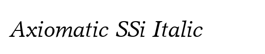 Axiomatic SSi