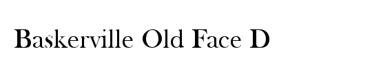 Baskerville Old Face D