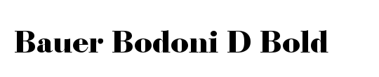 Bauer Bodoni D