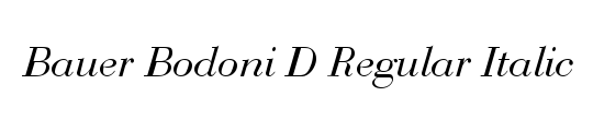 Bauer Bodoni D