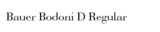 Bauer Bodoni D