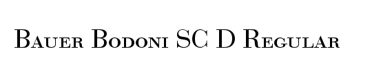 Bauer Bodoni SC D