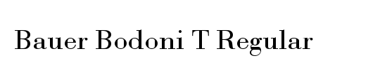 Bauer Bodoni T