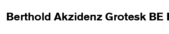 Berthold Akzidenz Grotesk