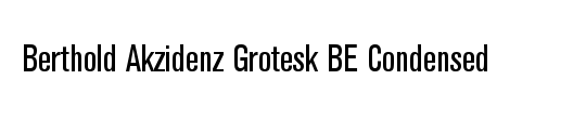 Akzidenz-Grotesk Condensed BQ