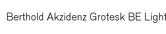 Berthold Akzidenz Grotesk BE