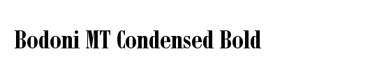 Bodoni Recut Condensed SSi