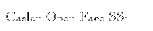 Caslon Open Face LT Std