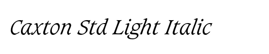 Caxton Light Italic
