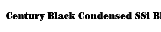 Century Black Condensed SSi