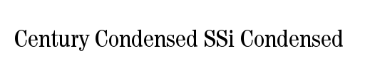 Century Condensed SSi