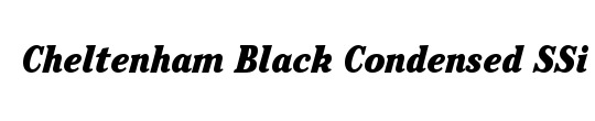 Cheltenham Black Condensed SSi