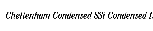 Cheltenham Condensed SSi