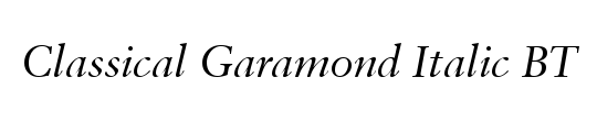 Classical Garamond