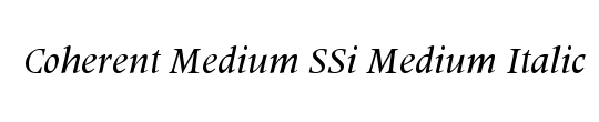 Coherent Medium SSi