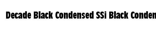 Decade Black Condensed SSi