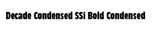 Decade Condensed SSi