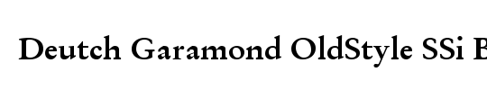 Deutch Garamond OldStyle SSi